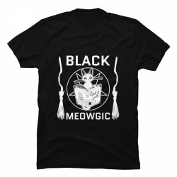 black meowgic shirt